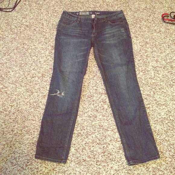 Comfy, worn skinny jeans.