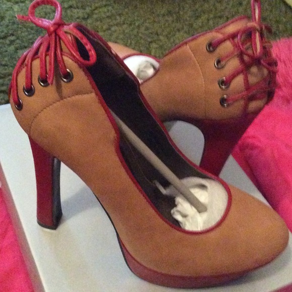 Camel & Red Shoes