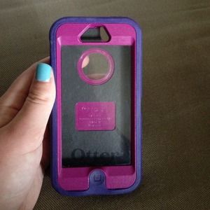 3 piece purple Otter Box iPhone 5/5s case