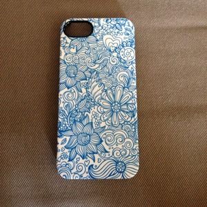 blue and white floral iPhone 5/5s phone case 🌸