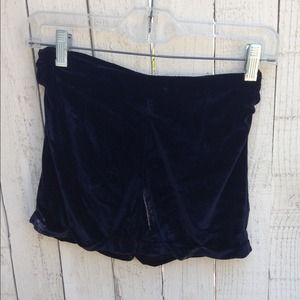 Brandy Black Velvet Shorts