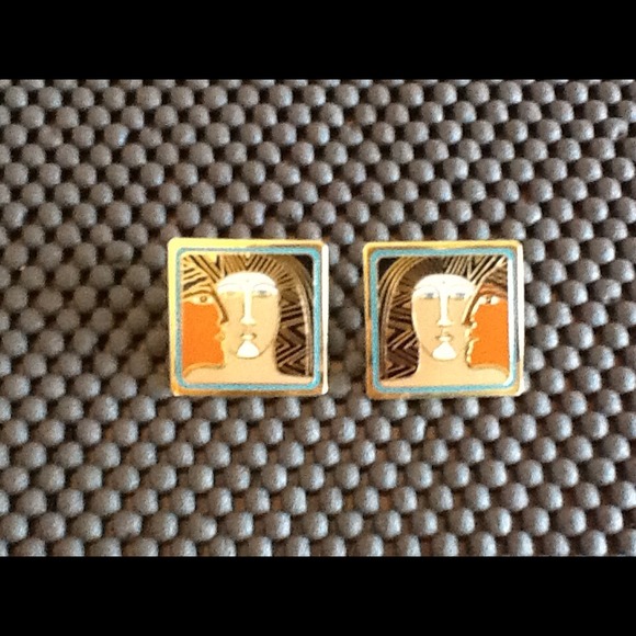 VINTAGE Laurel Burch "Ancient Ancestors" Cloissnee