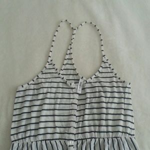 RVCA black and white striped sun dress