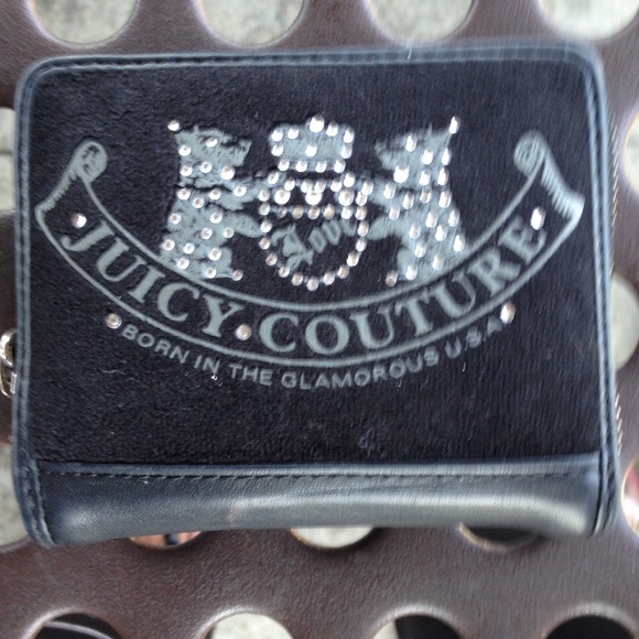 Juicy leather and velour wallet