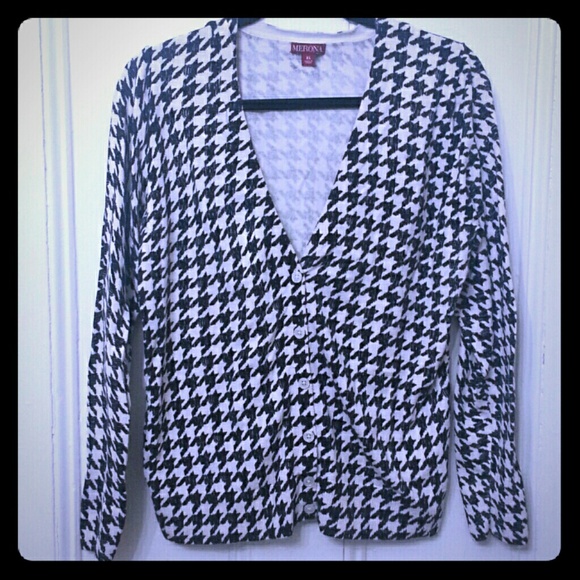 Houndstooth pattern Cardigan