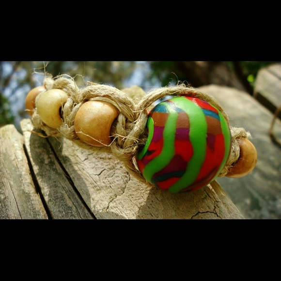 Boho Hemp Bracelet/ Anklet New Handmade Sale - Picture 2 of 4