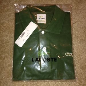 MENS / WOMENS GREEN LACOSTE POLO SIZE 3 XS NWT