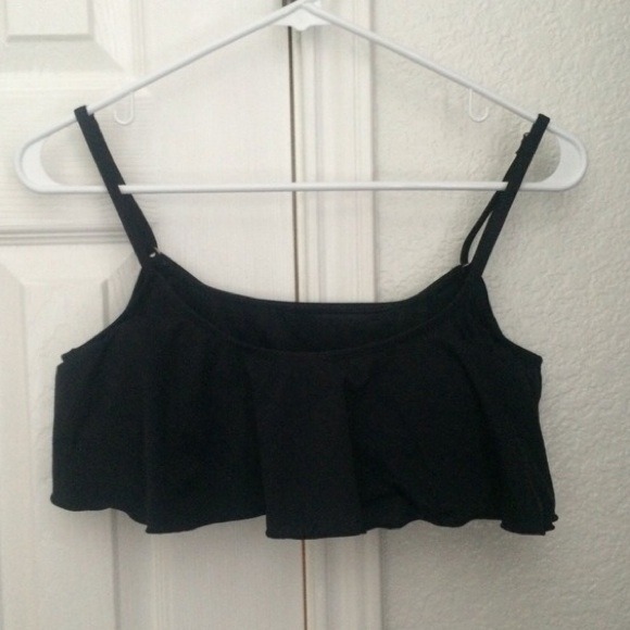 Black Flare Bikini Top