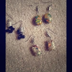 3 sets of earrings