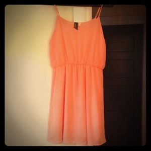 Peach semi formal dress