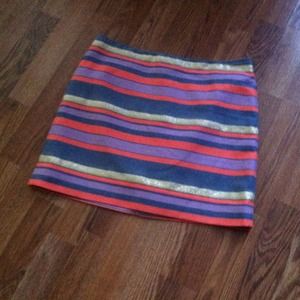 J.crew striped mini skirt