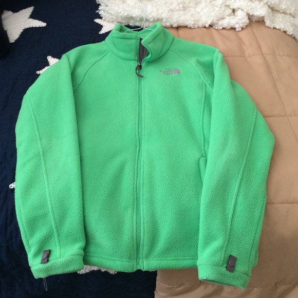 Green north face jacket