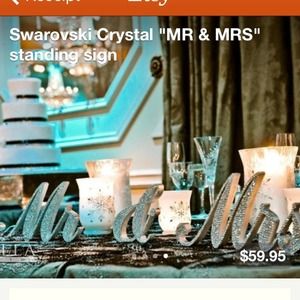 Swarovski "Mr. & Mrs." sign