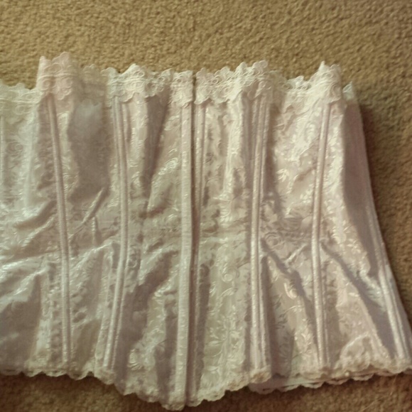 Fredericks of Hollywood white lace corset