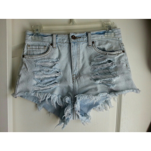 Distressed High Waisted Shorts