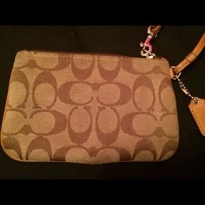 Coach Tan Wristlet