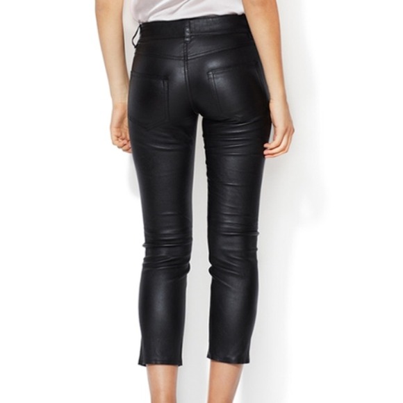 Balmain Cropped Leather Skinnies - Picture 2 of 2