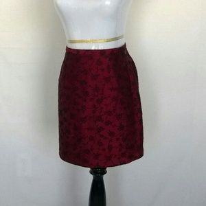 Ann Taylor Maroon Mini Skirt