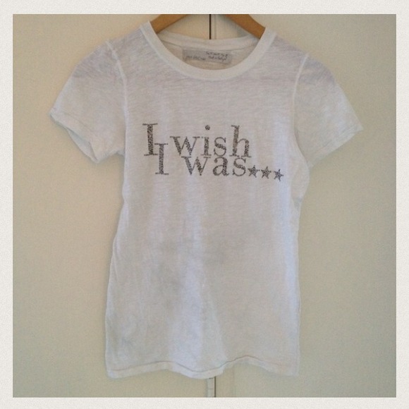Zara White Tee w Jewel Letters