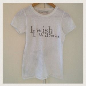 Zara White Tee w Jewel Letters