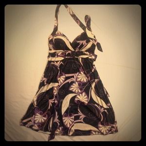 Purple floral dress