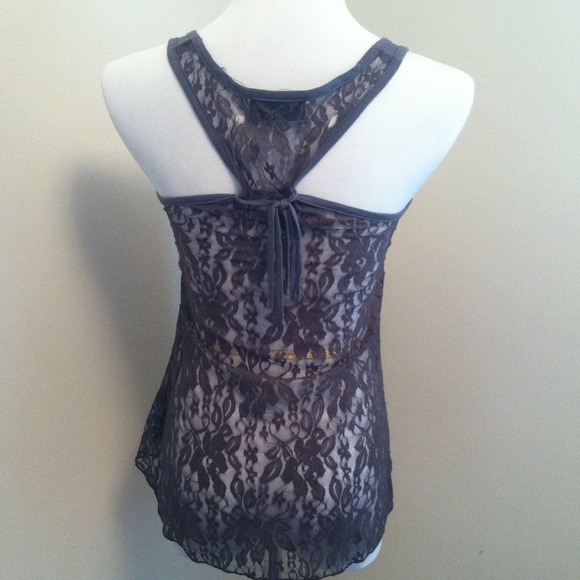 Sparkly heart grey tank - Picture 2 of 3