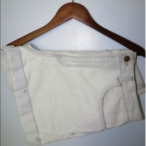 American apparel light wash high waisted shorts