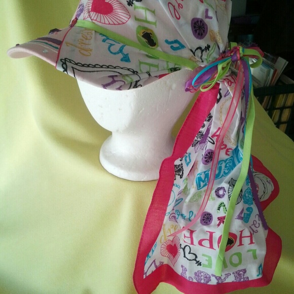 Ladies Pink Love&Hope Ponytail Hat