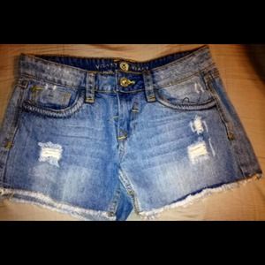 Blue jean cutoffs