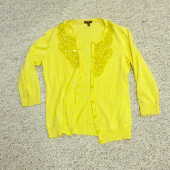 Yellow cardigan
