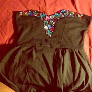 High low black dress