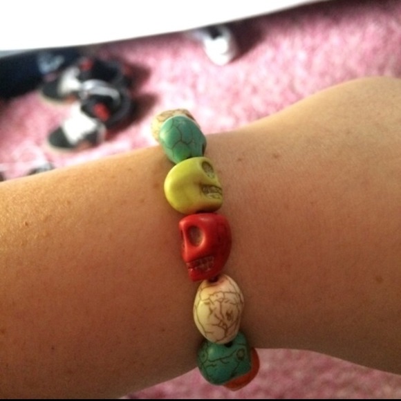 Colorful skull bracelet