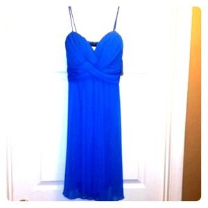 Royal blue spaghetti strap dress