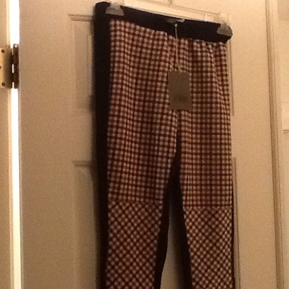 Checker print leggings