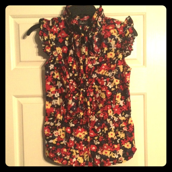 Floral Ruffle Top