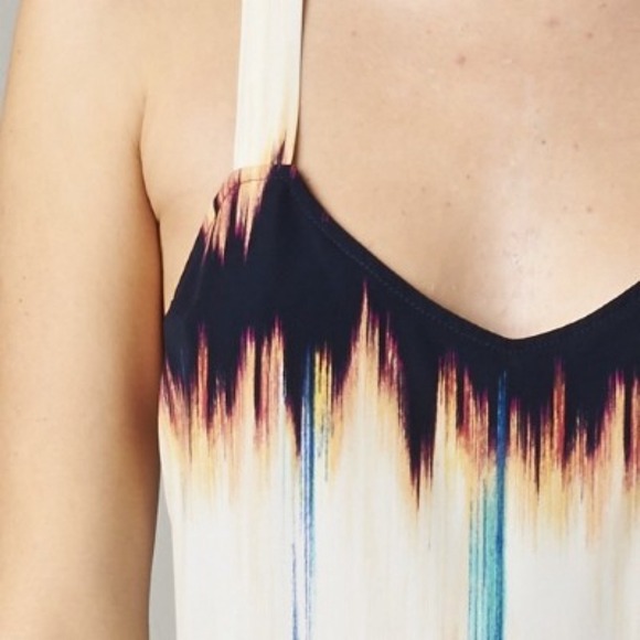 The CAMILLE tie dye Criss cross back dress-BLUE - Picture 3 of 4