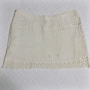 Olive Olivia white crocheted skirt