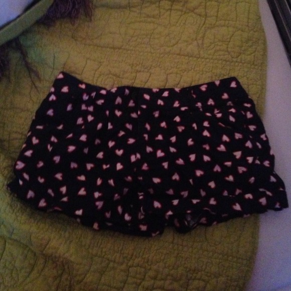 Adorable heart patterned shorts