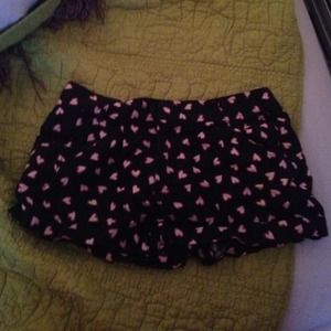Adorable heart patterned shorts