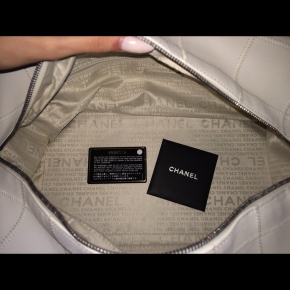 CHANEL Bags Authentic White Chanel Boston Stitch Bag Poshmark