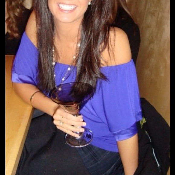 Beautiful off the shoulders top in purple