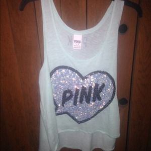 Victoria's Secret pink sequined shirt