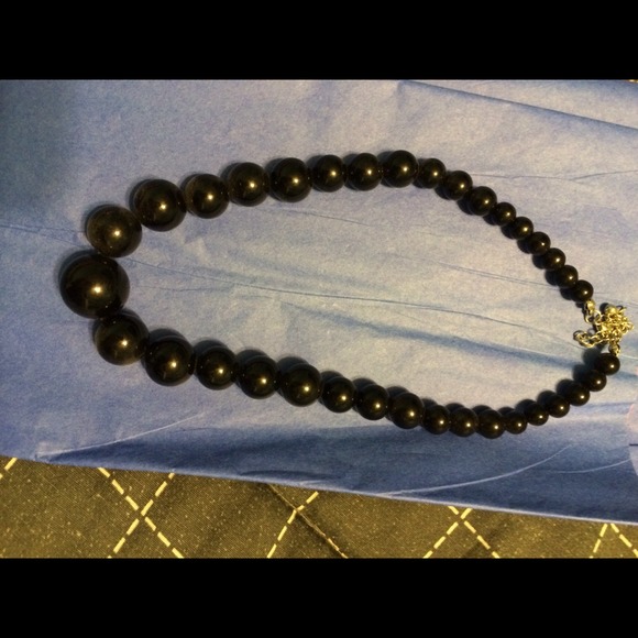 Black beaded necklace