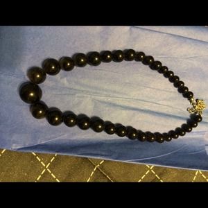 Black beaded necklace