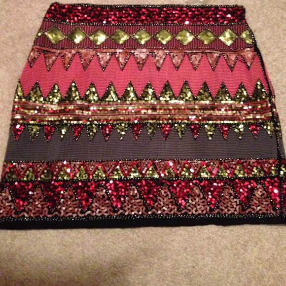 Brand new Aztec sequin skirt size small