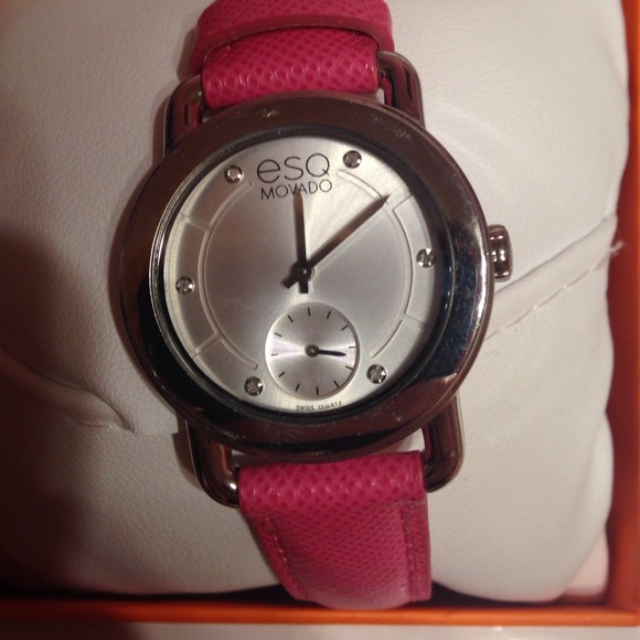 Esq movado pink band watch main image 2
