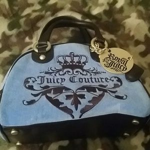 Juicy Couture velour Crest Bowler handbag Juicy Couture velour Crest Bowler handbag