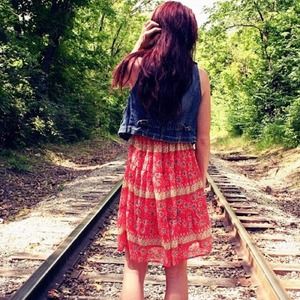 Mossimo Supply Co. Dresses - Orange floral dress Mossimo Supply Co. Dresses - Orange floral dress