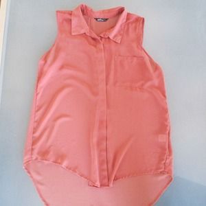 Tops - Semi sheer hi-lo tank Tops - Semi sheer hi-lo tank