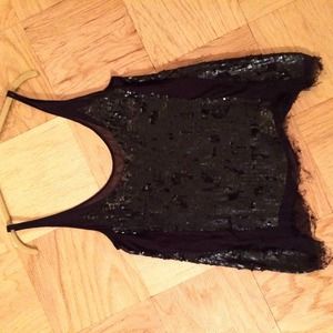 All saints sequin tank top